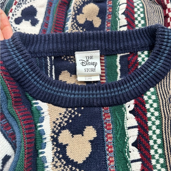 Vintage 90s Disney Mickey Mouse 3D knit sweater Coogi style XL Mens - Picture 8 of 10